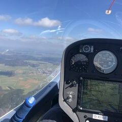 Flugwegposition um 12:53:02: Aufgenommen in der Nähe von Landkreis Tuttlingen, Deutschland in 1454 Meter